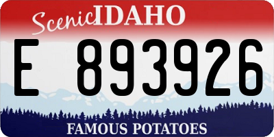 ID license plate E893926