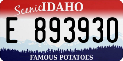 ID license plate E893930
