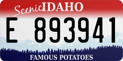 ID license plate E893941
