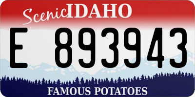 ID license plate E893943