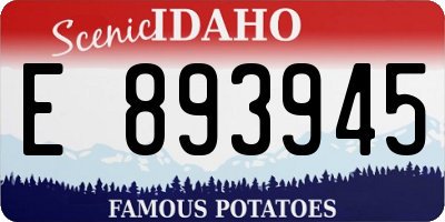 ID license plate E893945