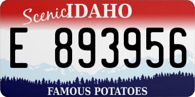 ID license plate E893956