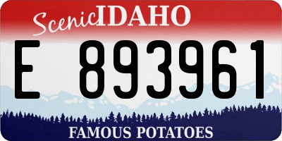 ID license plate E893961