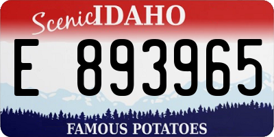 ID license plate E893965