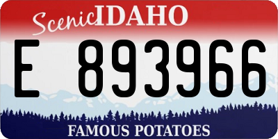 ID license plate E893966