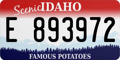 ID license plate E893972