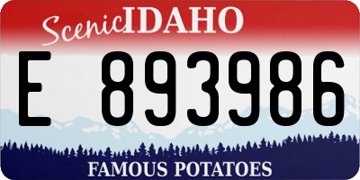 ID license plate E893986