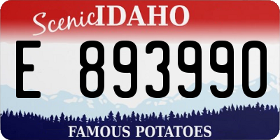 ID license plate E893990