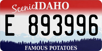 ID license plate E893996
