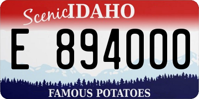 ID license plate E894000