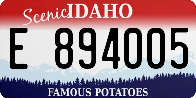 ID license plate E894005