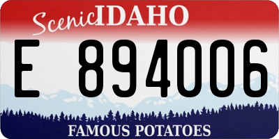 ID license plate E894006
