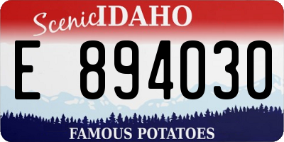 ID license plate E894030