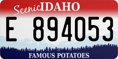 ID license plate E894053
