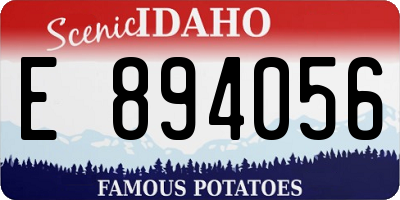 ID license plate E894056