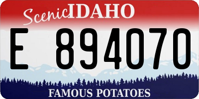 ID license plate E894070