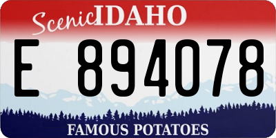 ID license plate E894078