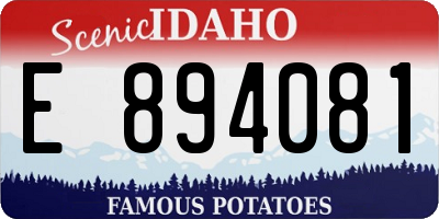 ID license plate E894081