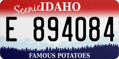 ID license plate E894084