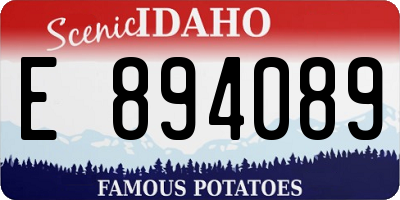 ID license plate E894089