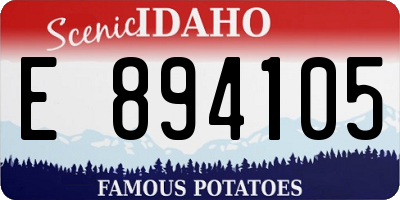 ID license plate E894105