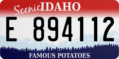 ID license plate E894112