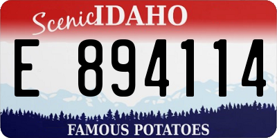 ID license plate E894114