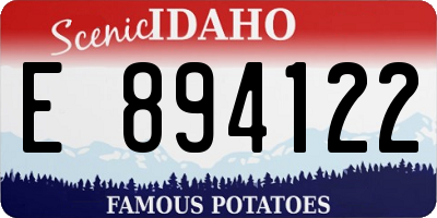 ID license plate E894122