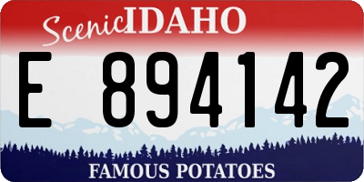 ID license plate E894142