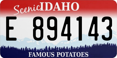 ID license plate E894143