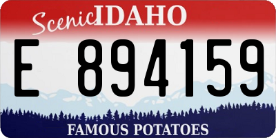 ID license plate E894159