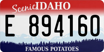 ID license plate E894160