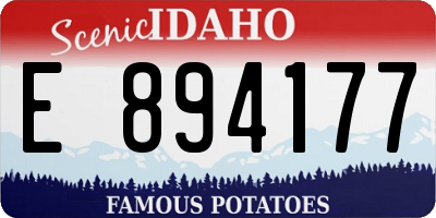 ID license plate E894177
