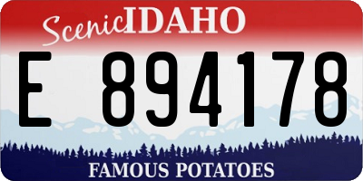 ID license plate E894178