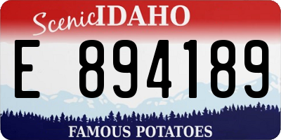 ID license plate E894189