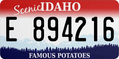 ID license plate E894216
