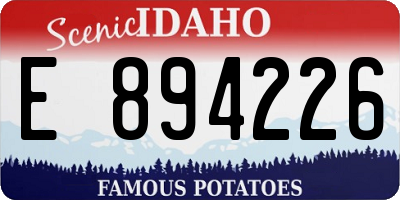 ID license plate E894226