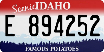 ID license plate E894252