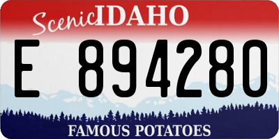ID license plate E894280