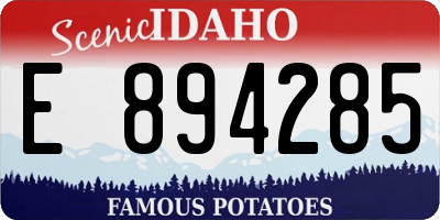 ID license plate E894285