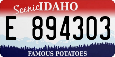 ID license plate E894303