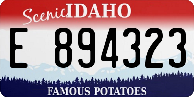 ID license plate E894323