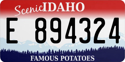 ID license plate E894324