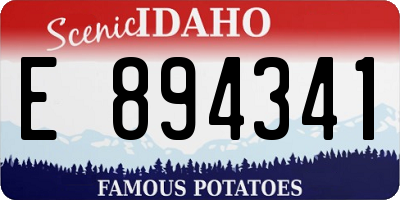 ID license plate E894341