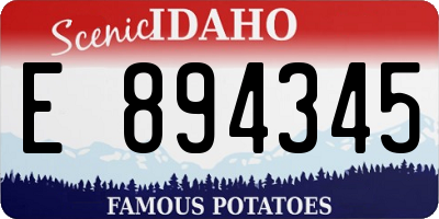 ID license plate E894345