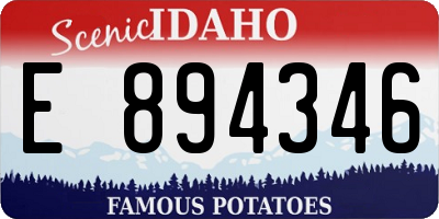 ID license plate E894346