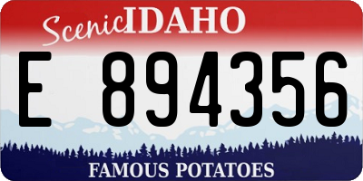 ID license plate E894356