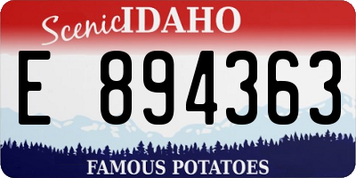 ID license plate E894363