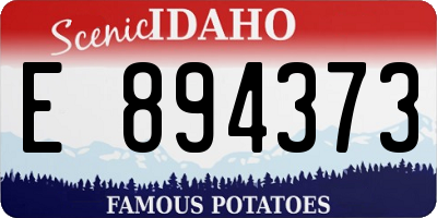 ID license plate E894373