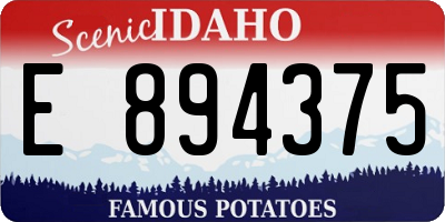 ID license plate E894375